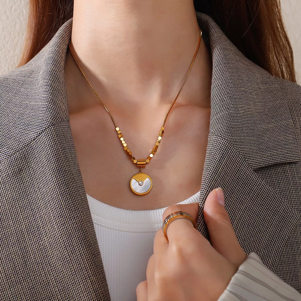 18K Gold-Plated Pendant Necklace, image 4