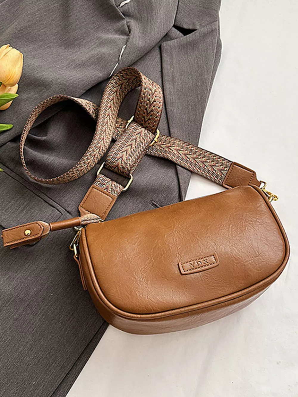 Wide Strap Crossbody Bag, image 3