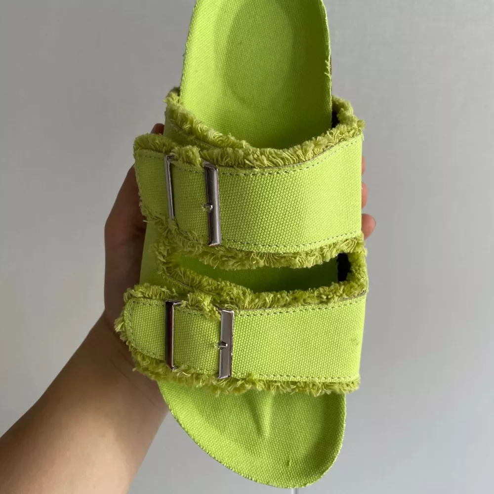 Frayed Edge Buckle Sandals, image 10
