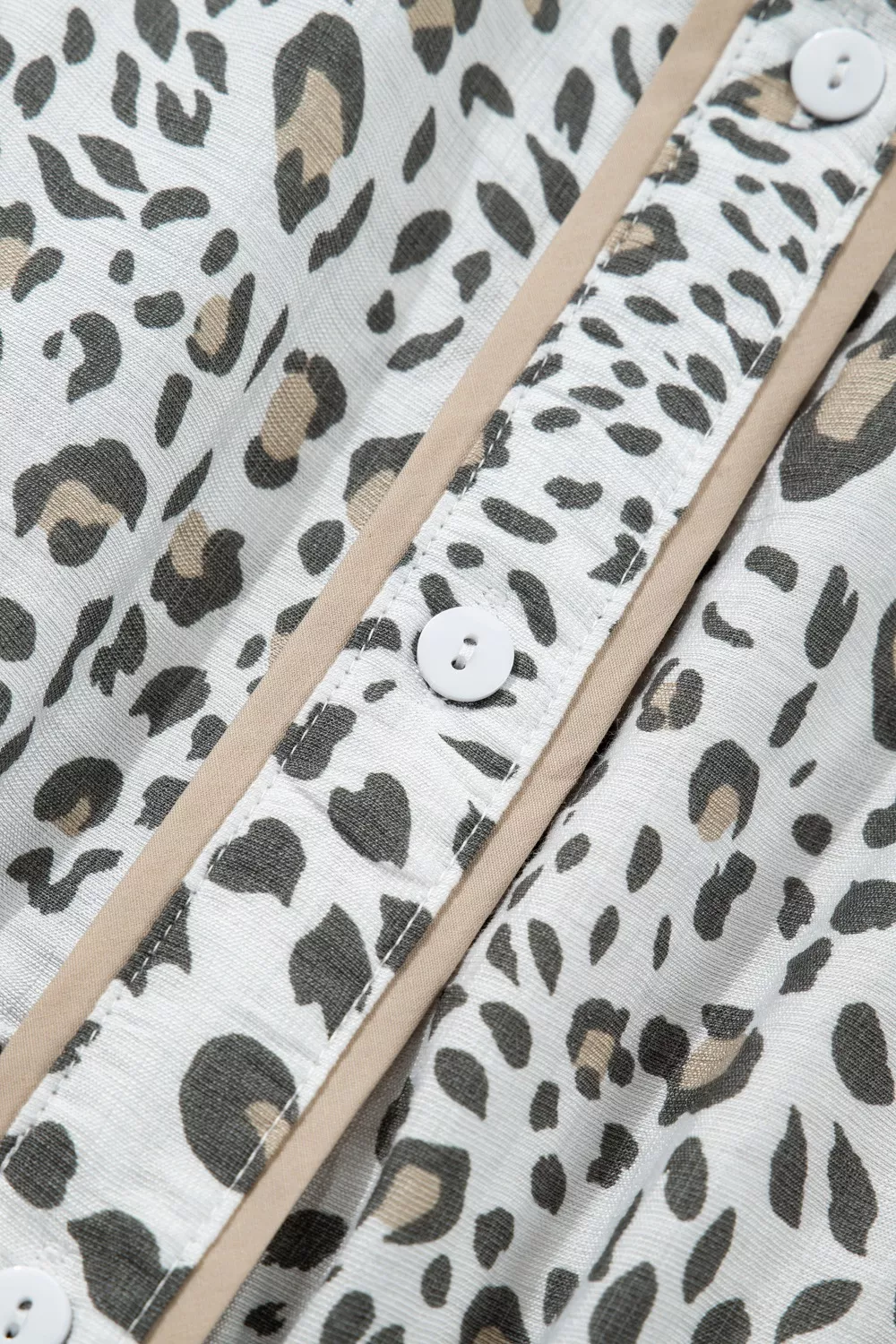 Leopard Print Button-Down Midi Dress, image 13