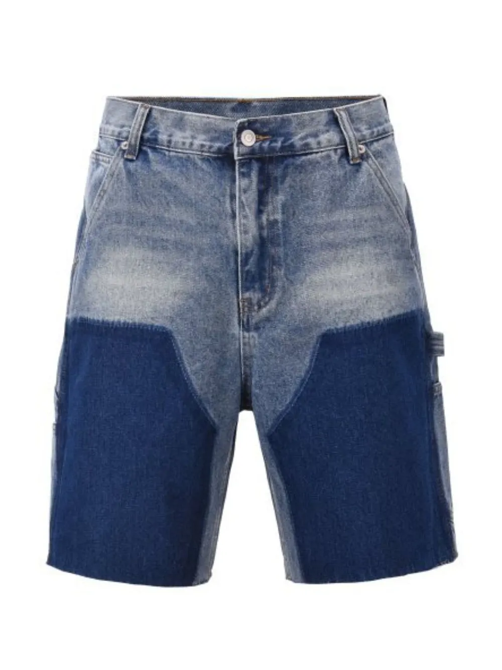 Men's Washed Cargo Denim Shorts, image 2