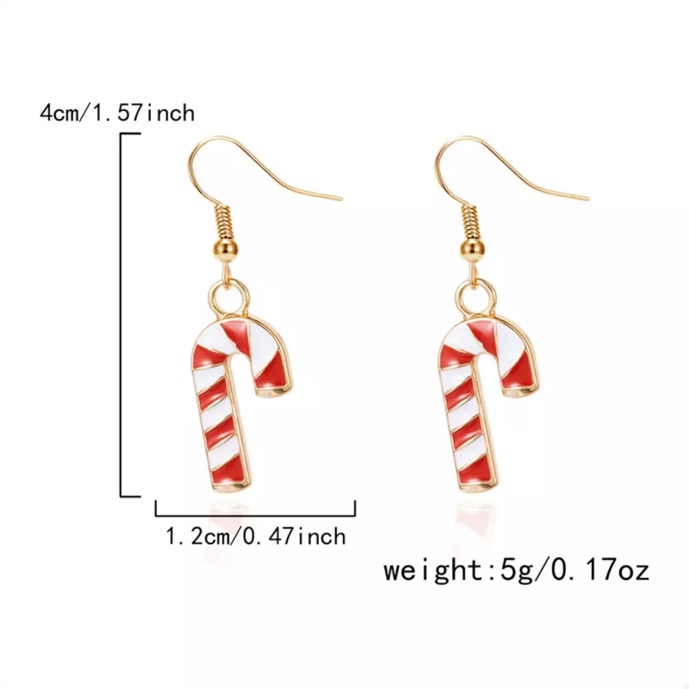 Christmas Candy Cane Earrings, image 6