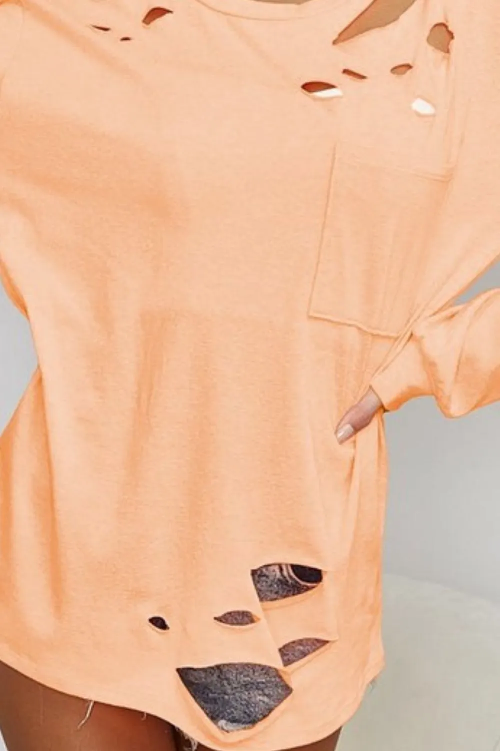 Triblend with Laser Cut Detailed T-Shirt, image 3