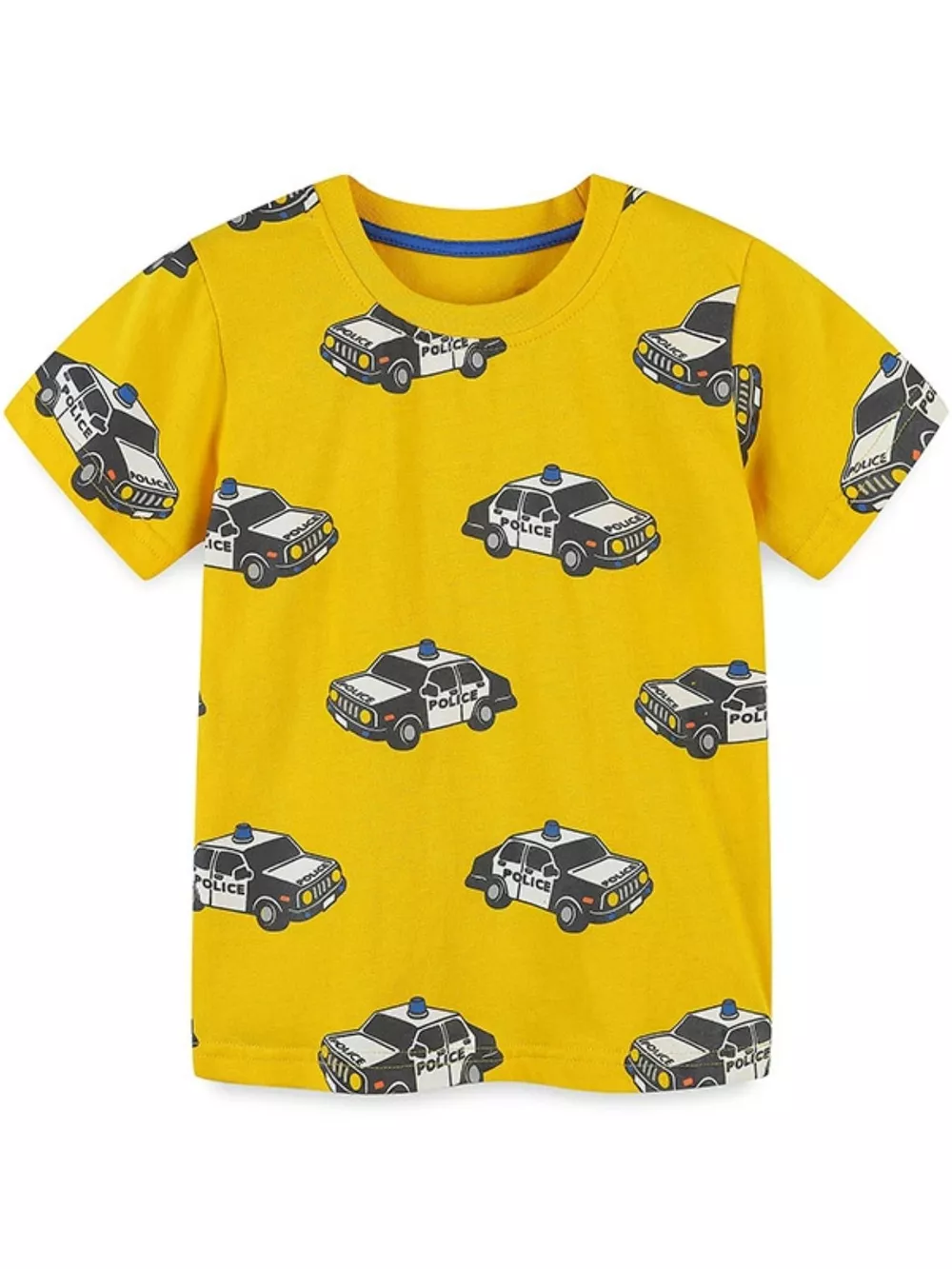 Kids' Police Car Print T-Shirt and Shorts Set, image 2