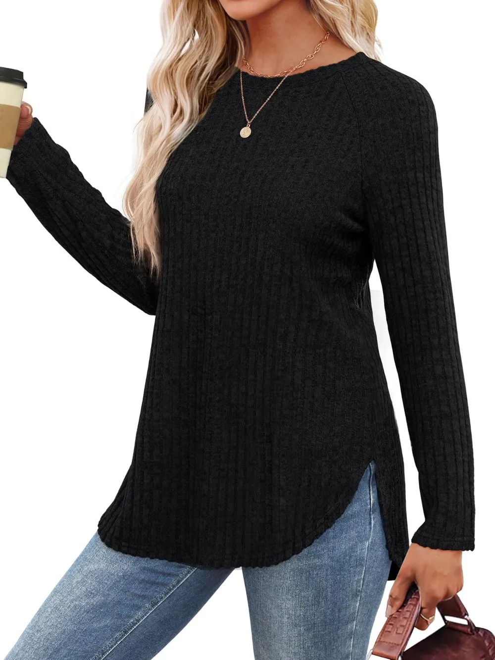 Round Neck Raglan Sleeve T-Shirt, image 7