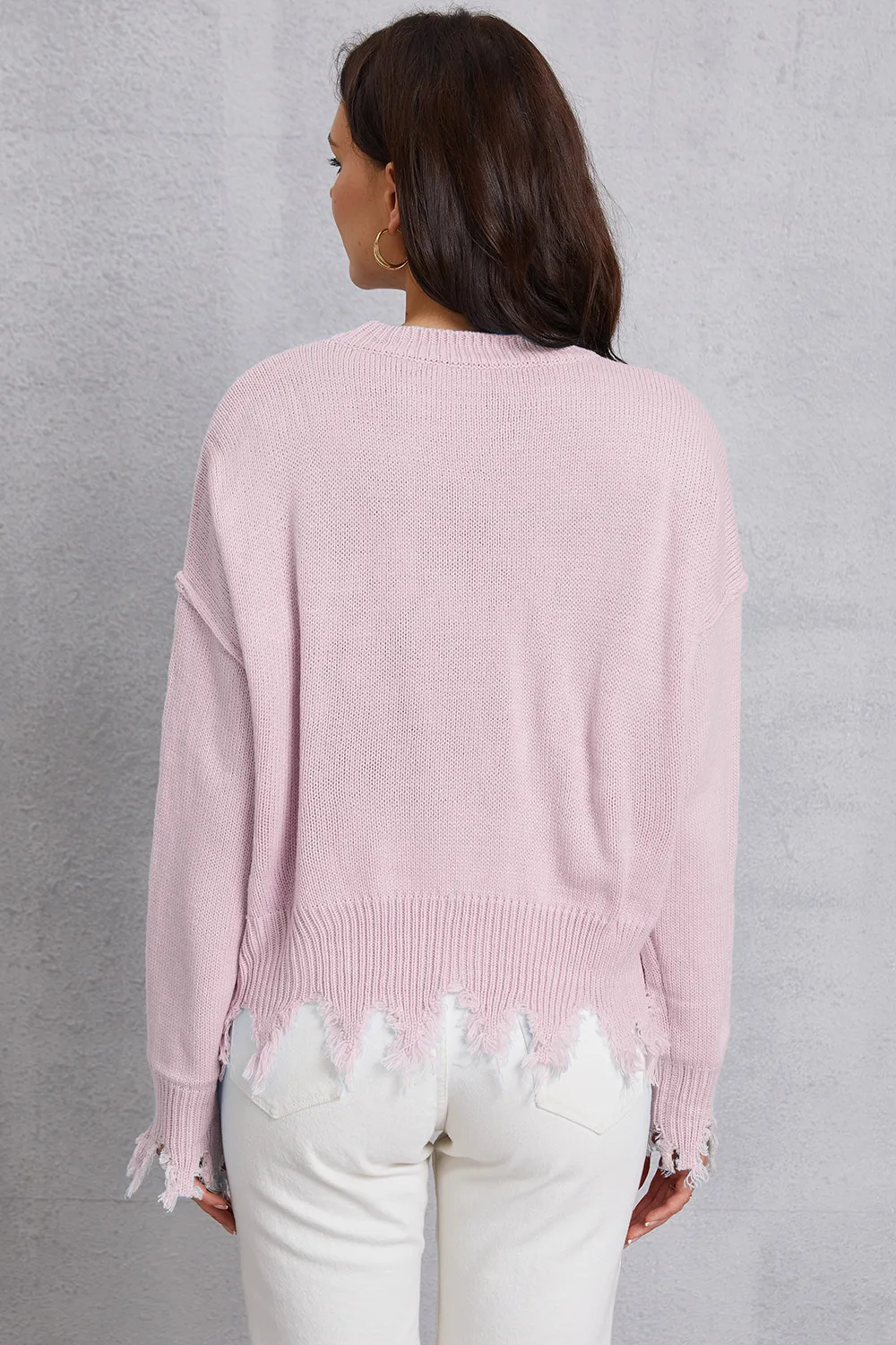 Lip Fringe Round Neck Sweater, image 21