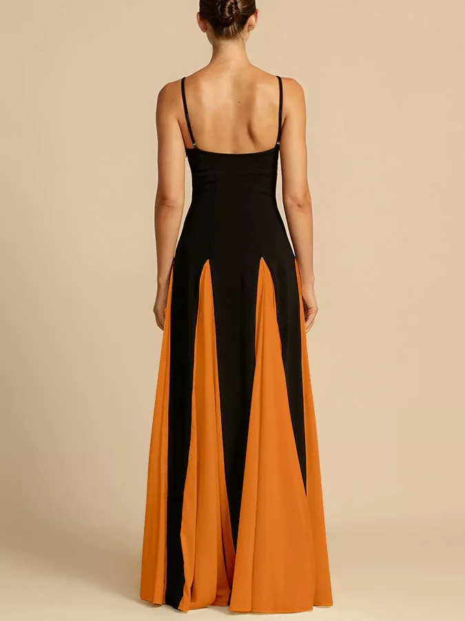 Two-Tone Flowing Maxi Dress, image 2