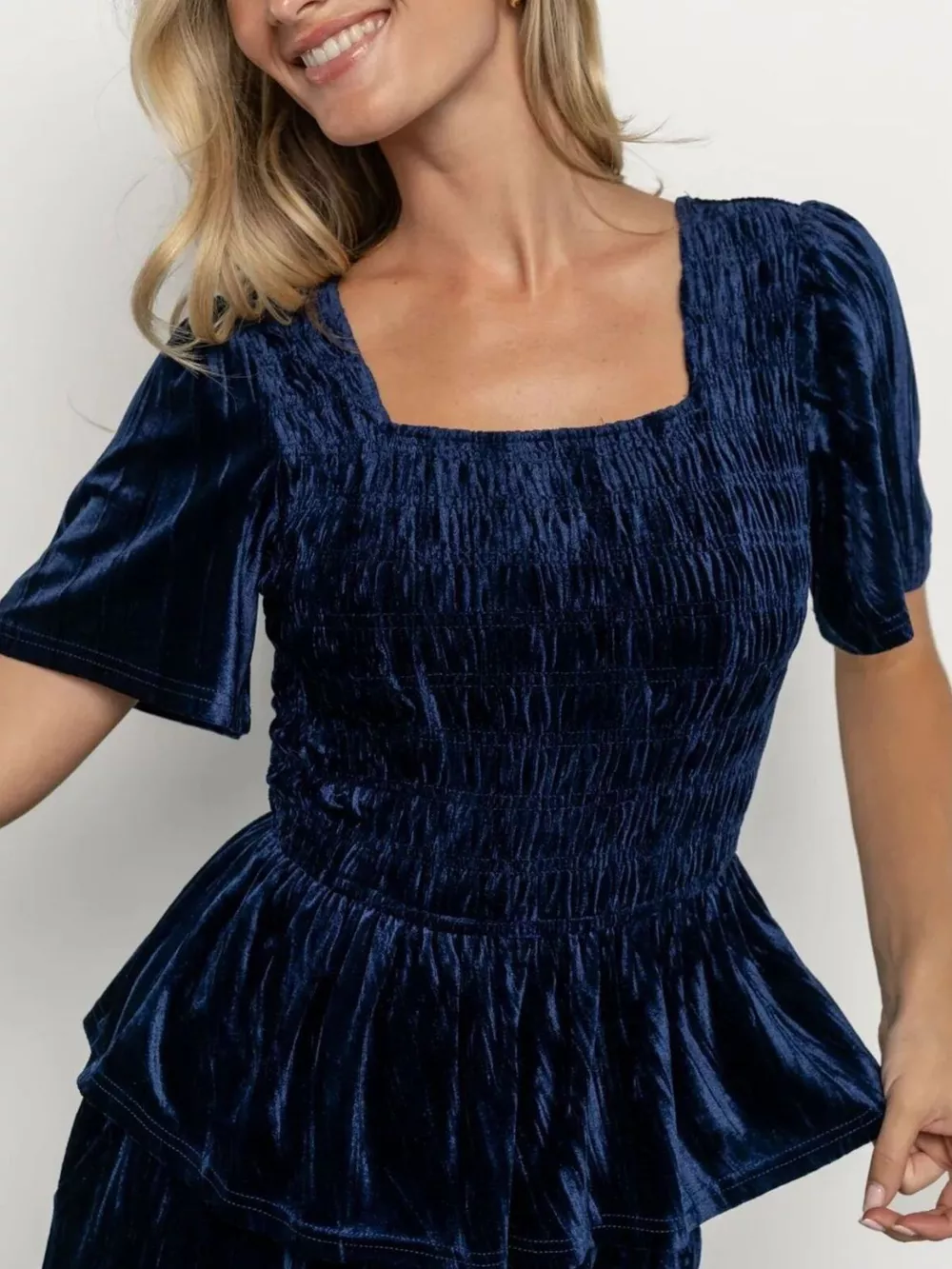 Velvet Top and Wide-Leg Pants Set, image 4