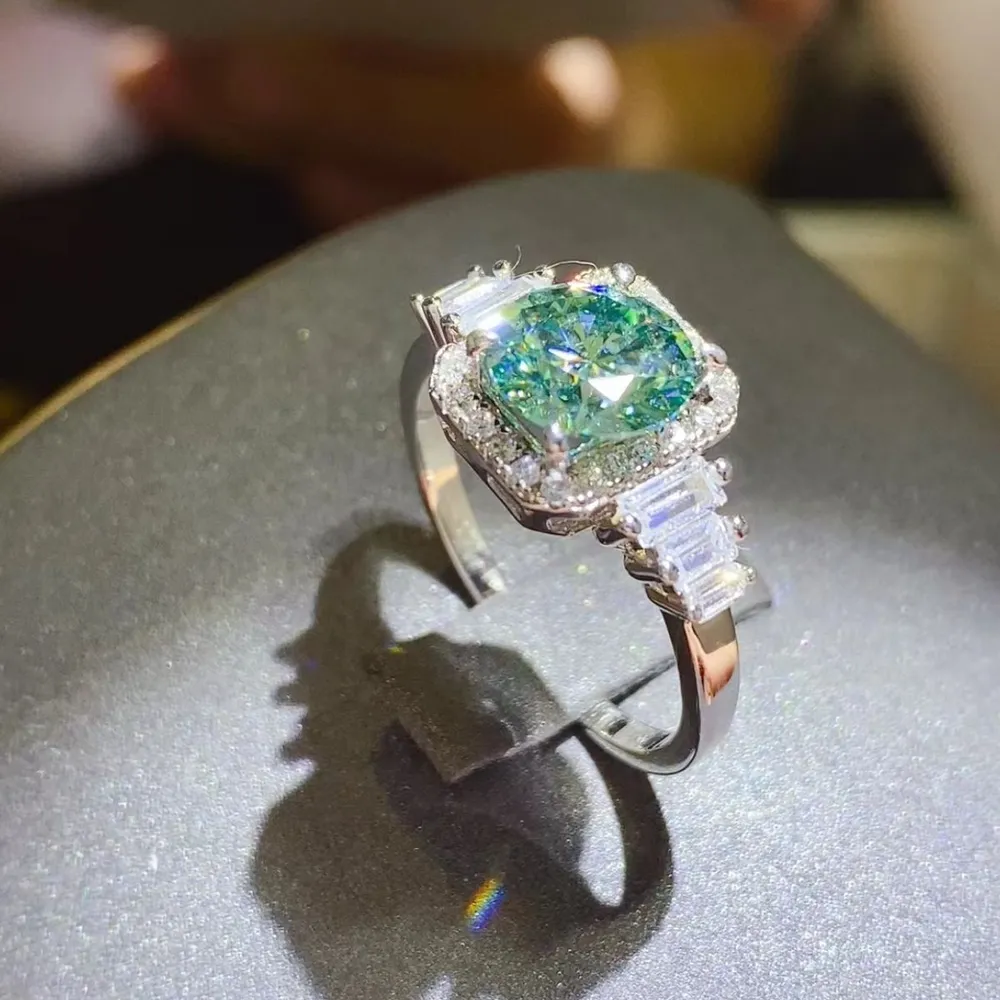 3 Carat Moissanite 925 Sterling Silver Ring, image 3