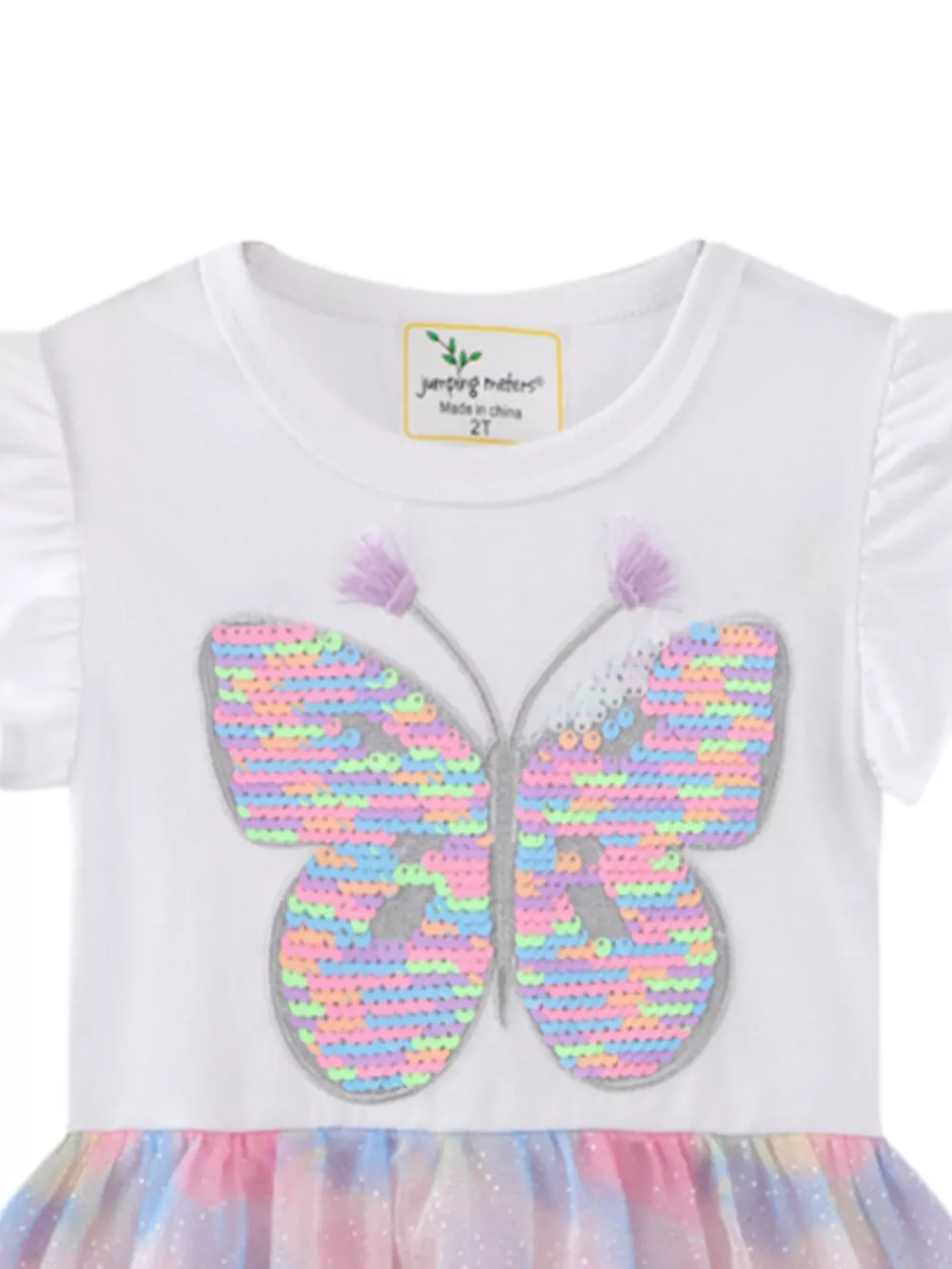 Children's Butterfly Sequin Tutu Dress, image 2