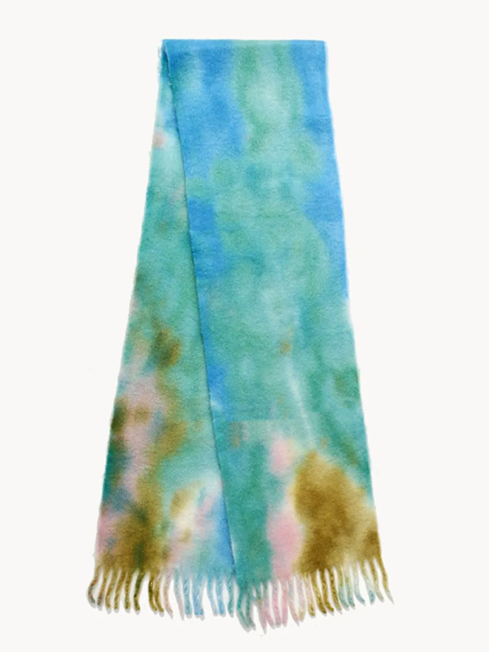 Fringe Tie-Dye Polyester Scarf, image 3