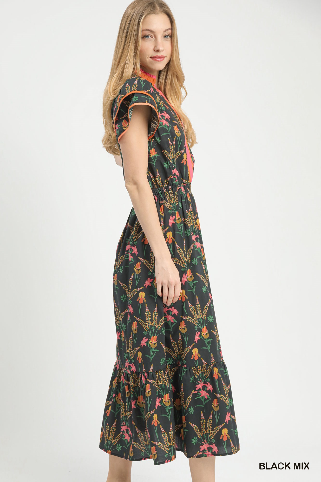 Mix Floral Midi Dress, image 2