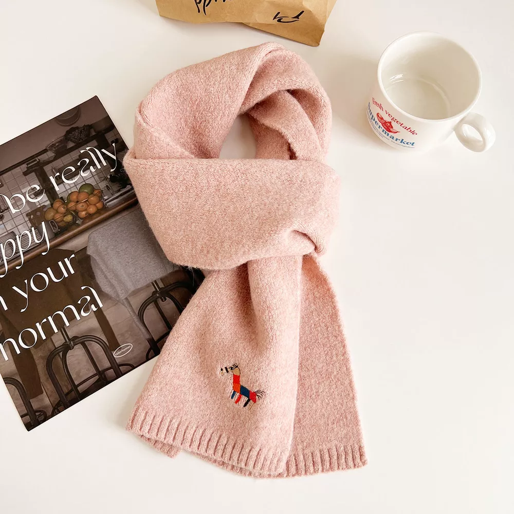 Embroidered Warm Winter Scarf, image 4