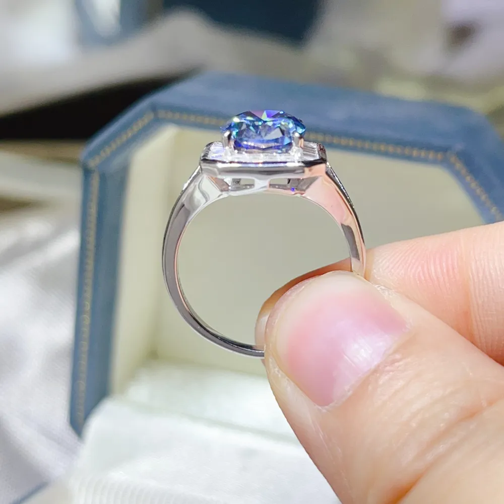 3 Carat Moissanite Square Ring, image 10