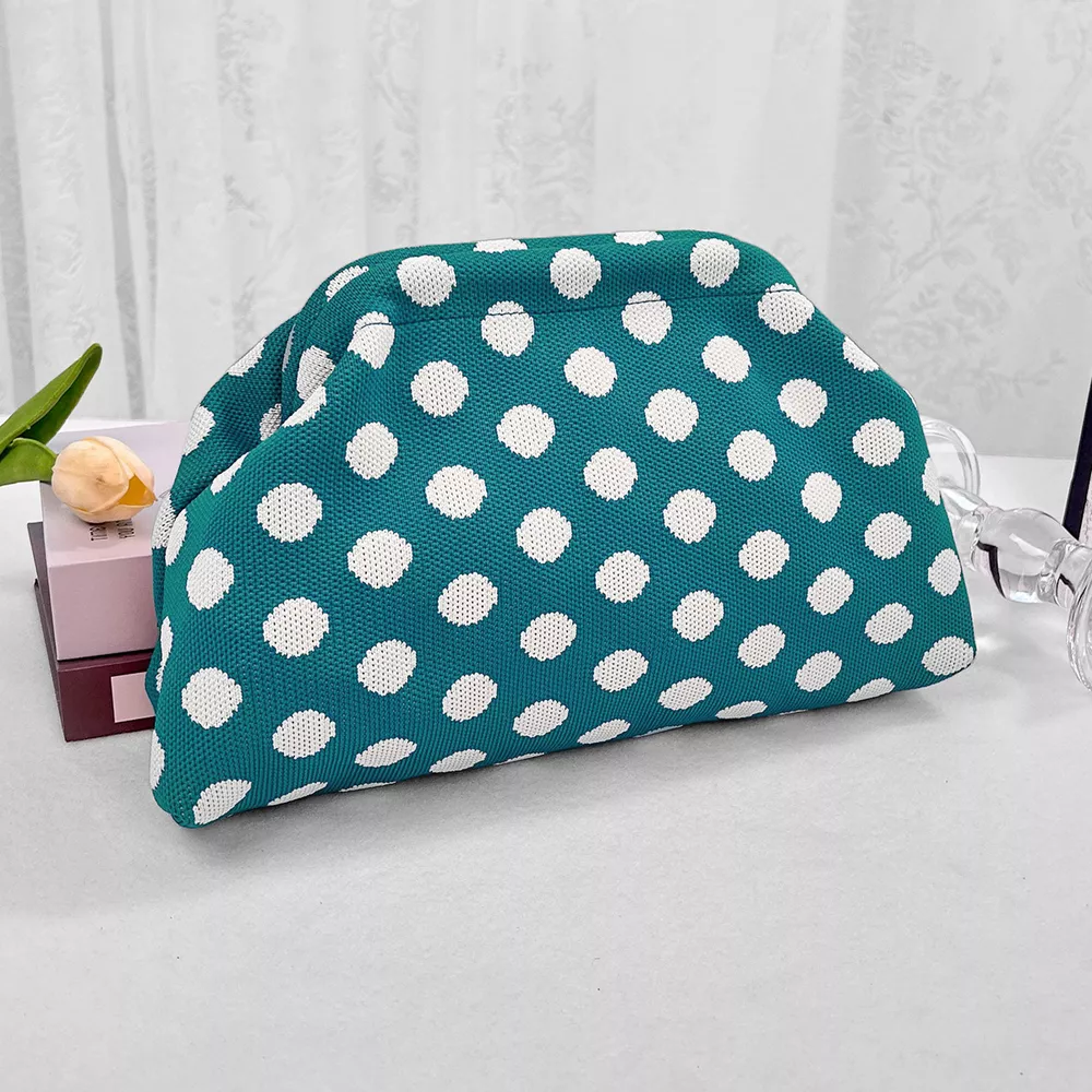 Polka Dot Knit Clutch, image 7