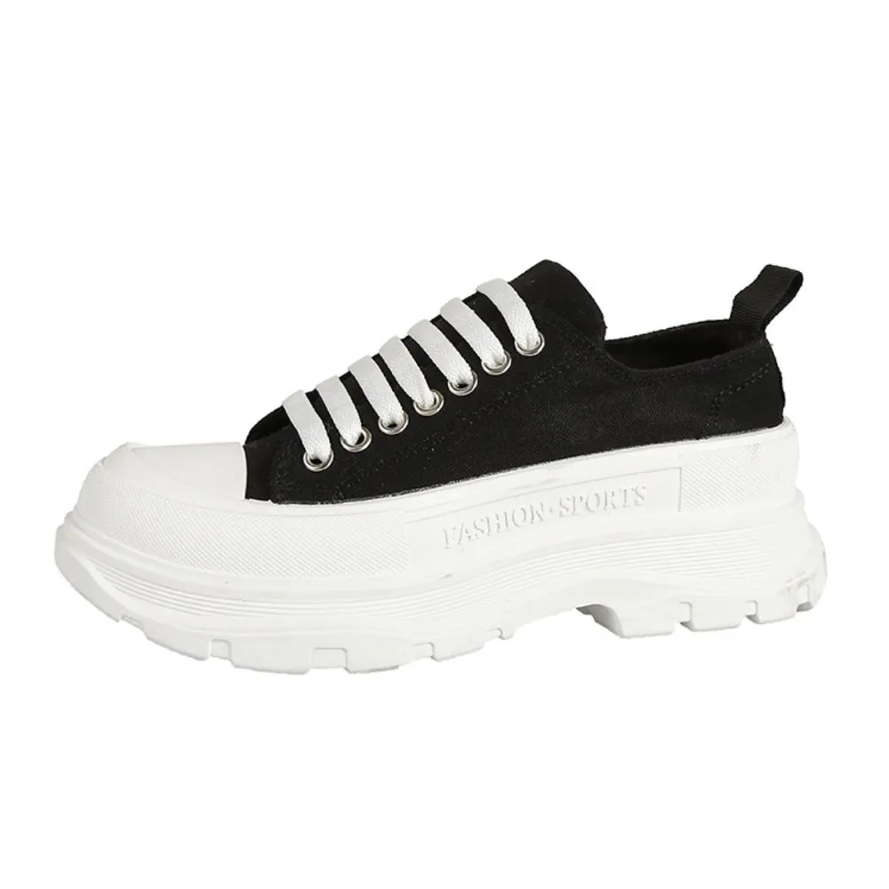 Lace Up Round Toe Platform Sneakers, image 6