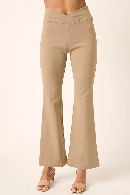 Surplice V Waist Flare Pants, image 4