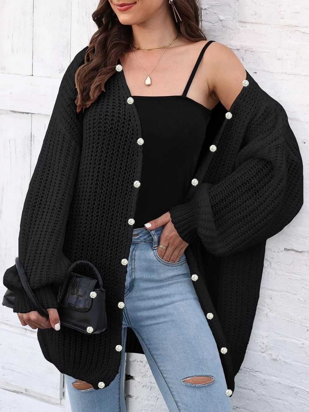 Open Front Long Sleeve Cardigan, image 4