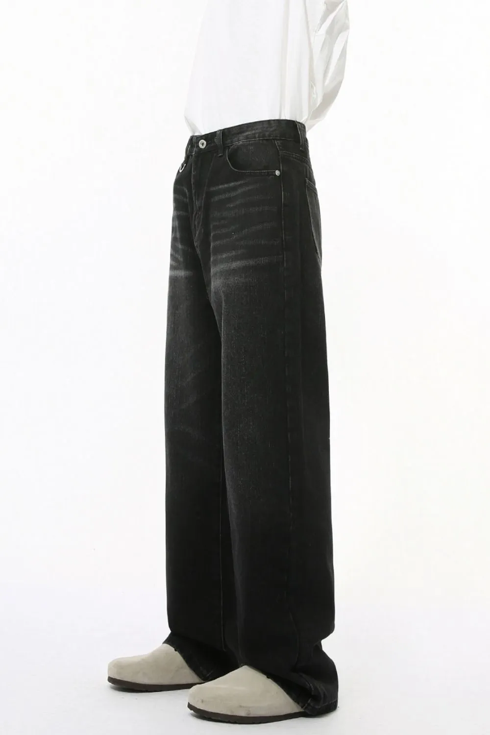 Wide Straight Jeans with Pockets, image 4
