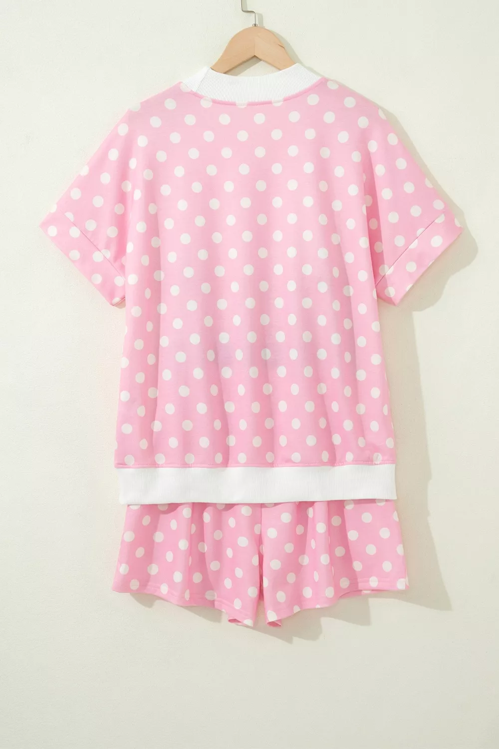 Polka Dot Short Sleeve Top and Shorts Set, image 5