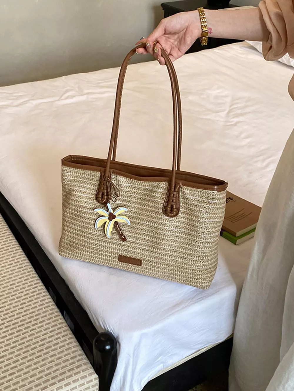 Straw Woven Shoulder Bag, image 9