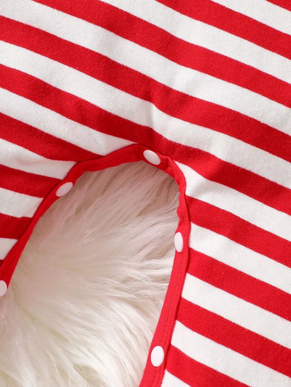 Children's Christmas Santa Striped Snapped Legs Jumpsuit, image 5