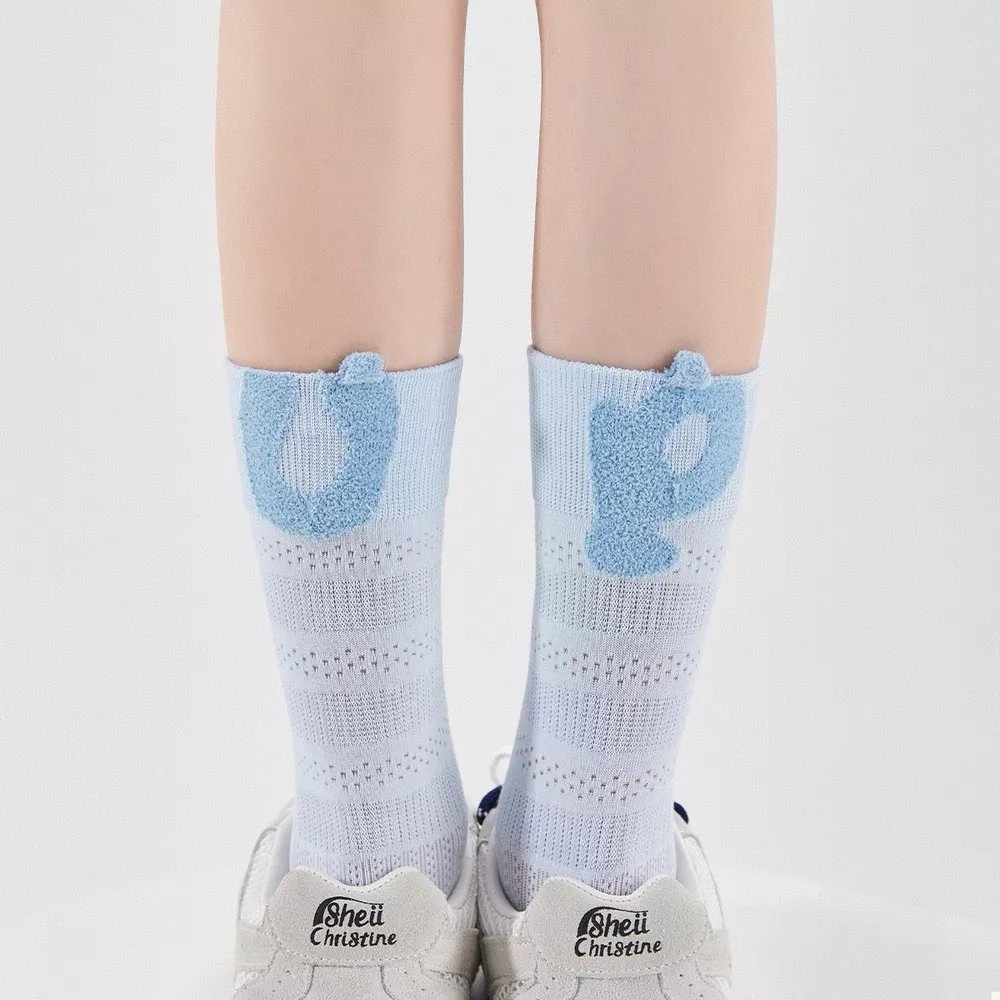 Breathable Letter Crew Socks, image 8