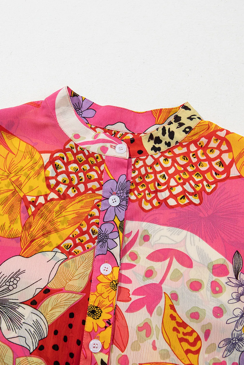 Printed Button Down Long Sleeve Shirt, image 3
