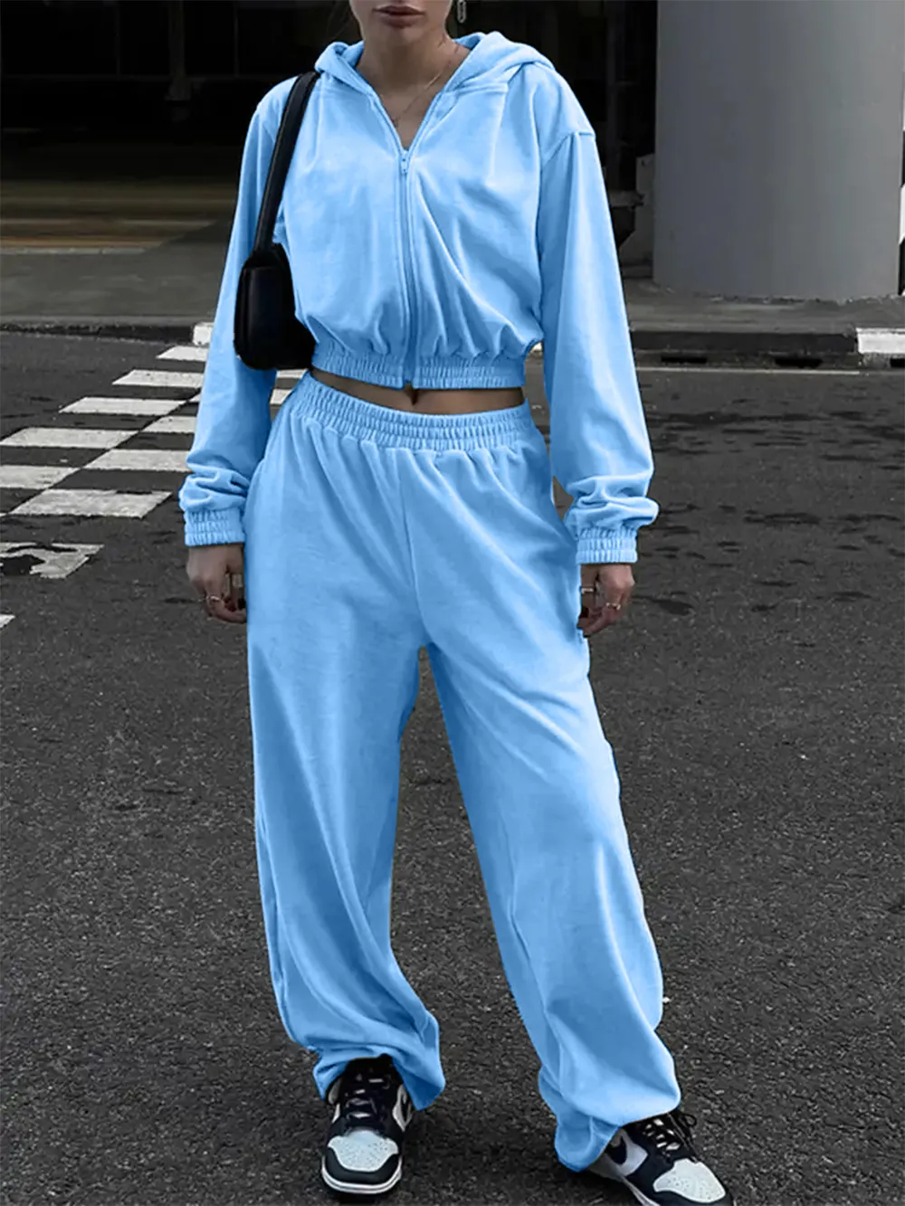 Zip Up Hoodie and Pocketed Pants Set, image 5