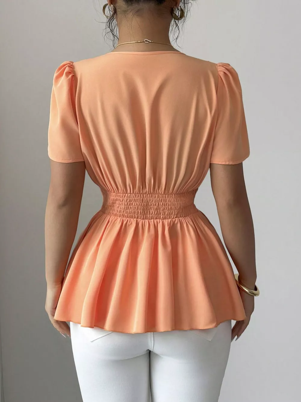 Surplice Short Sleeve Blouse, image 15