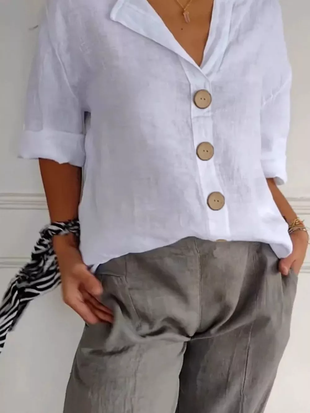 Casual Loose Button-Down Shirt, image 8