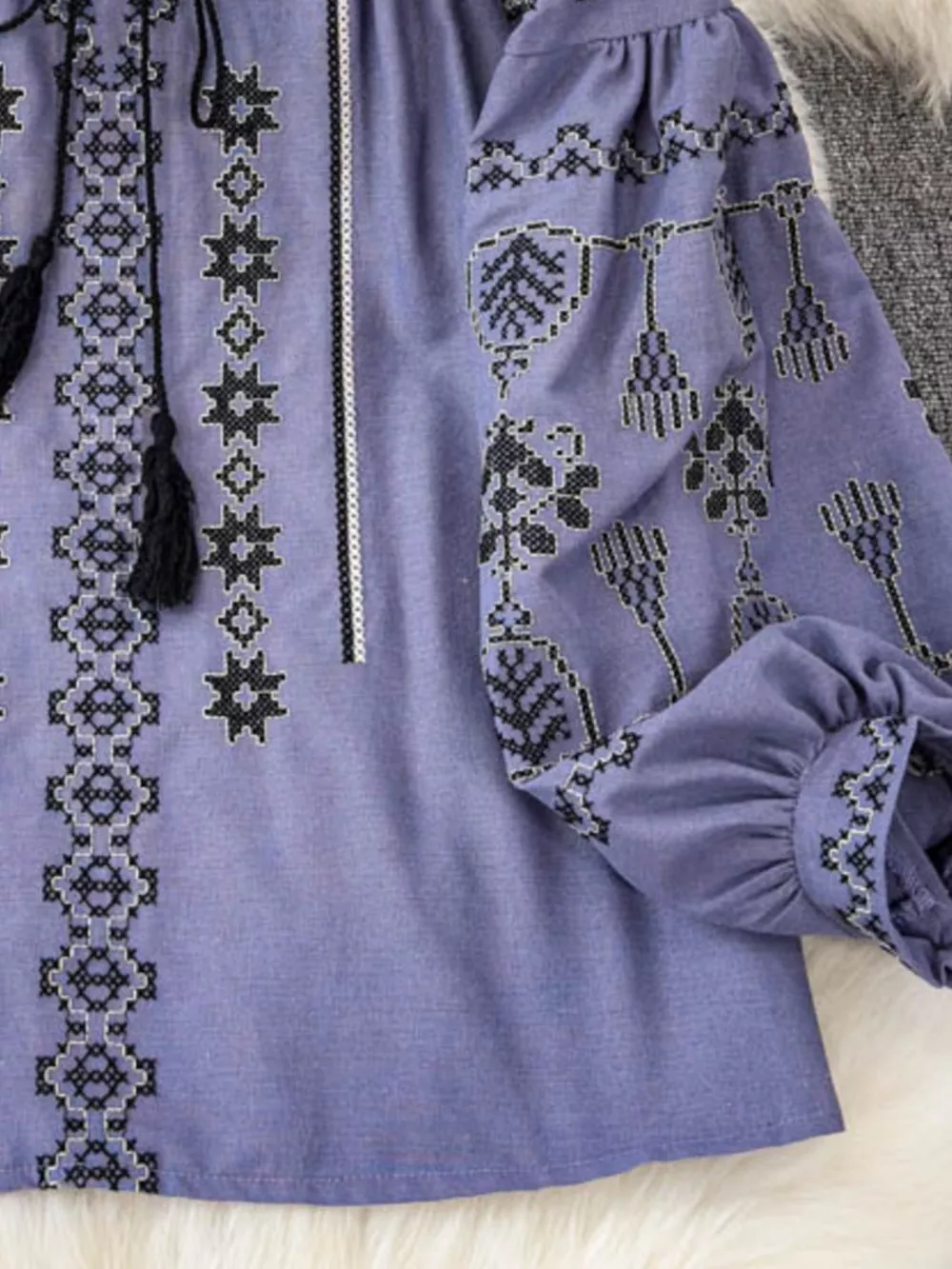 Tie Neck Long Sleeve Blouse, image 17