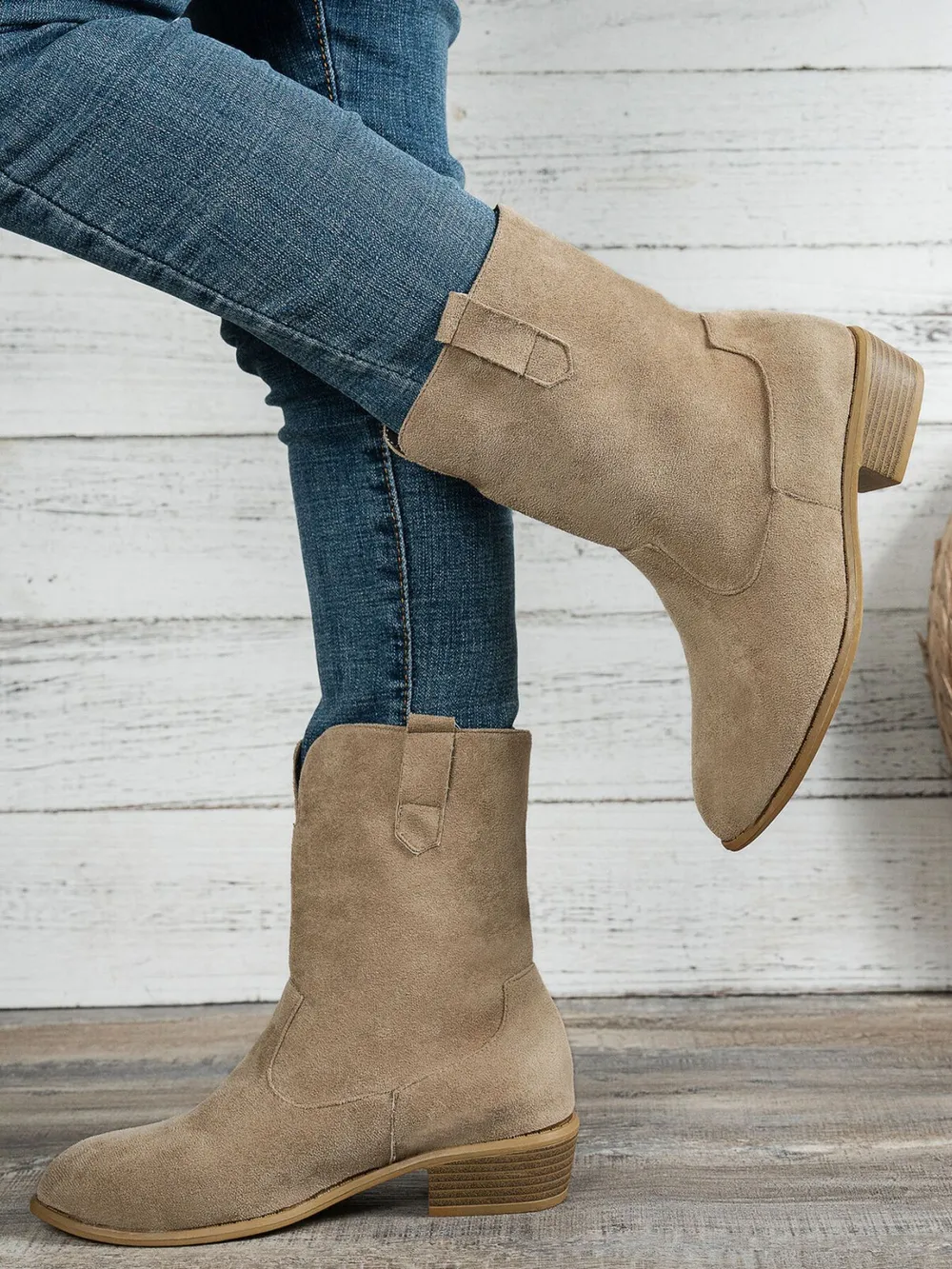 Western Style Block Heels Boots, image 5
