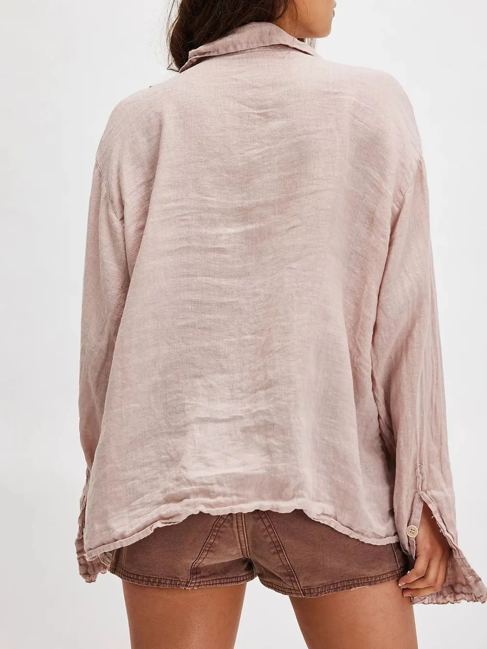 Frill Ruched Collared Neck Long Sleeve Shirt, image 13