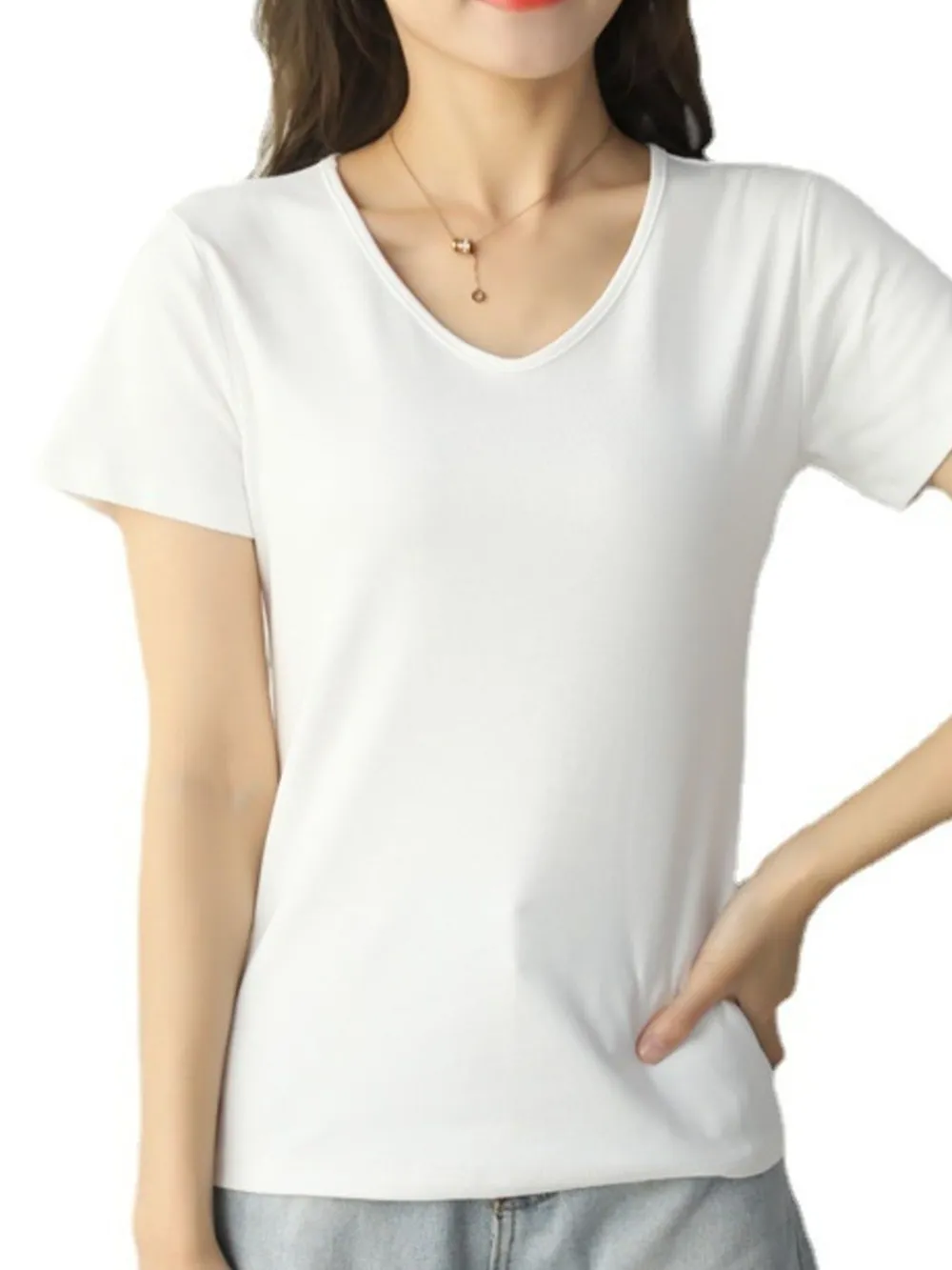 V-Neck Short Sleeve T-Shirt, image 10
