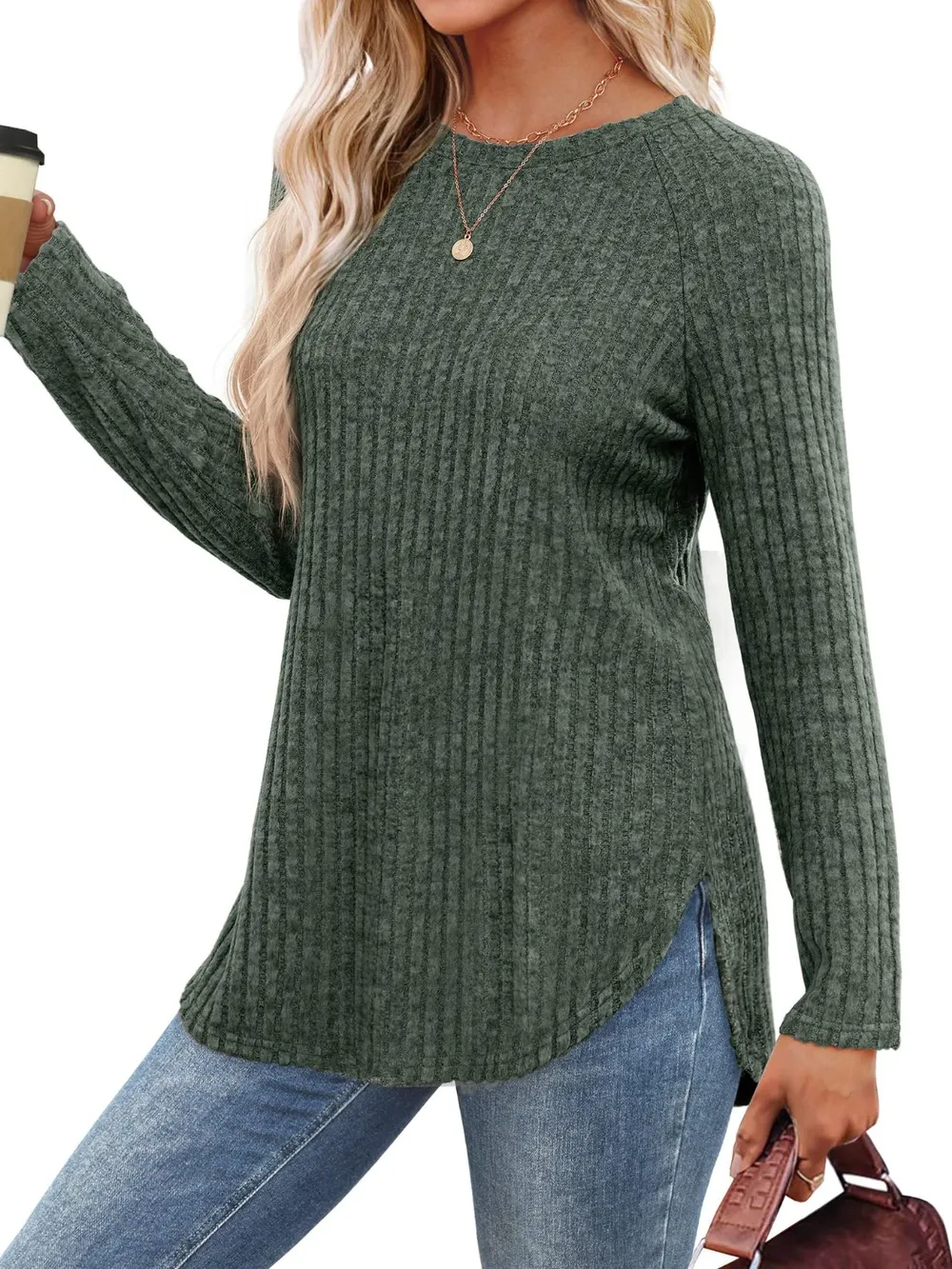 Round Neck Raglan Sleeve T-Shirt, image 23