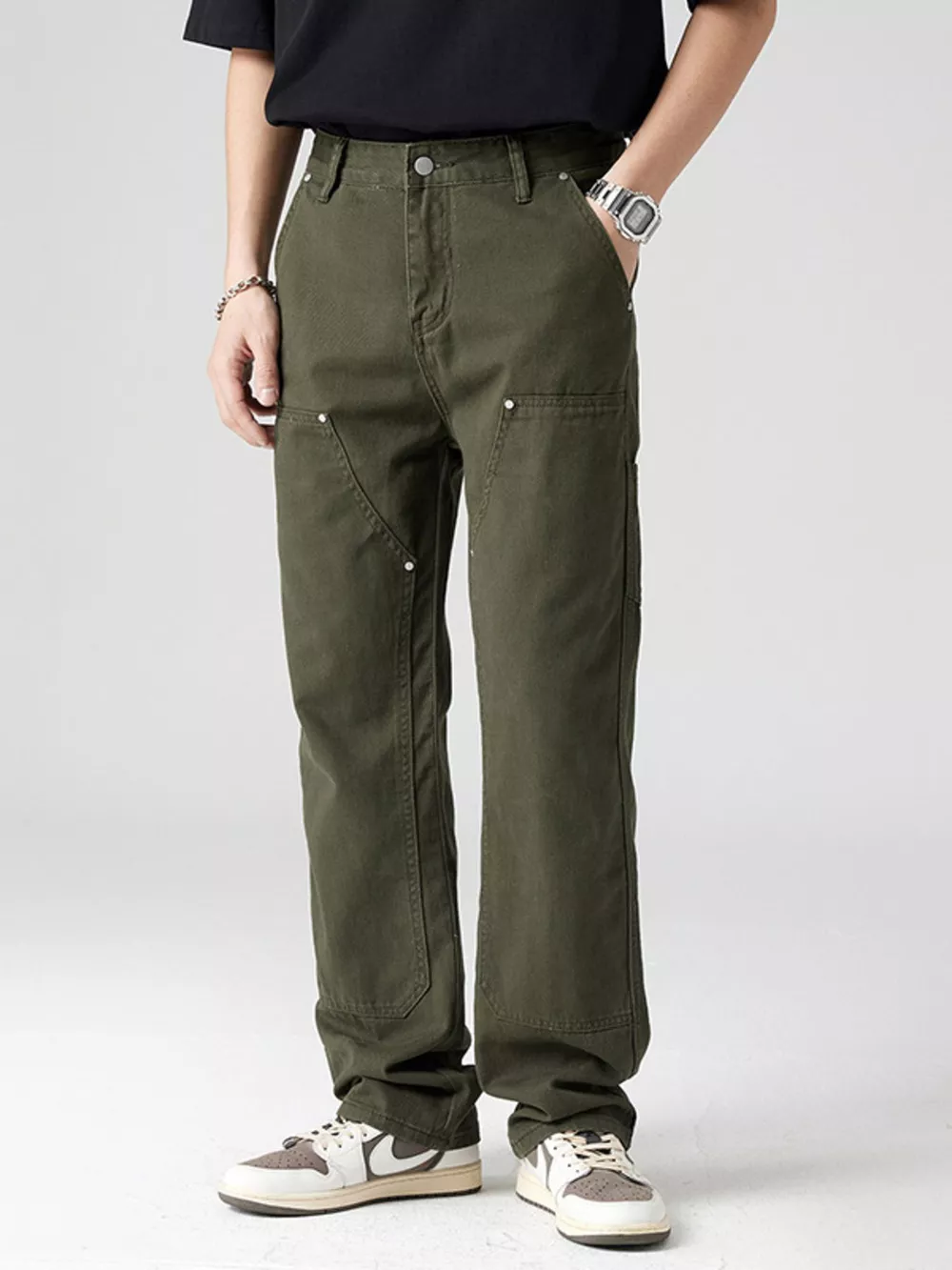 Men's Wide-Leg Relaxed Fit Jeans, image 4