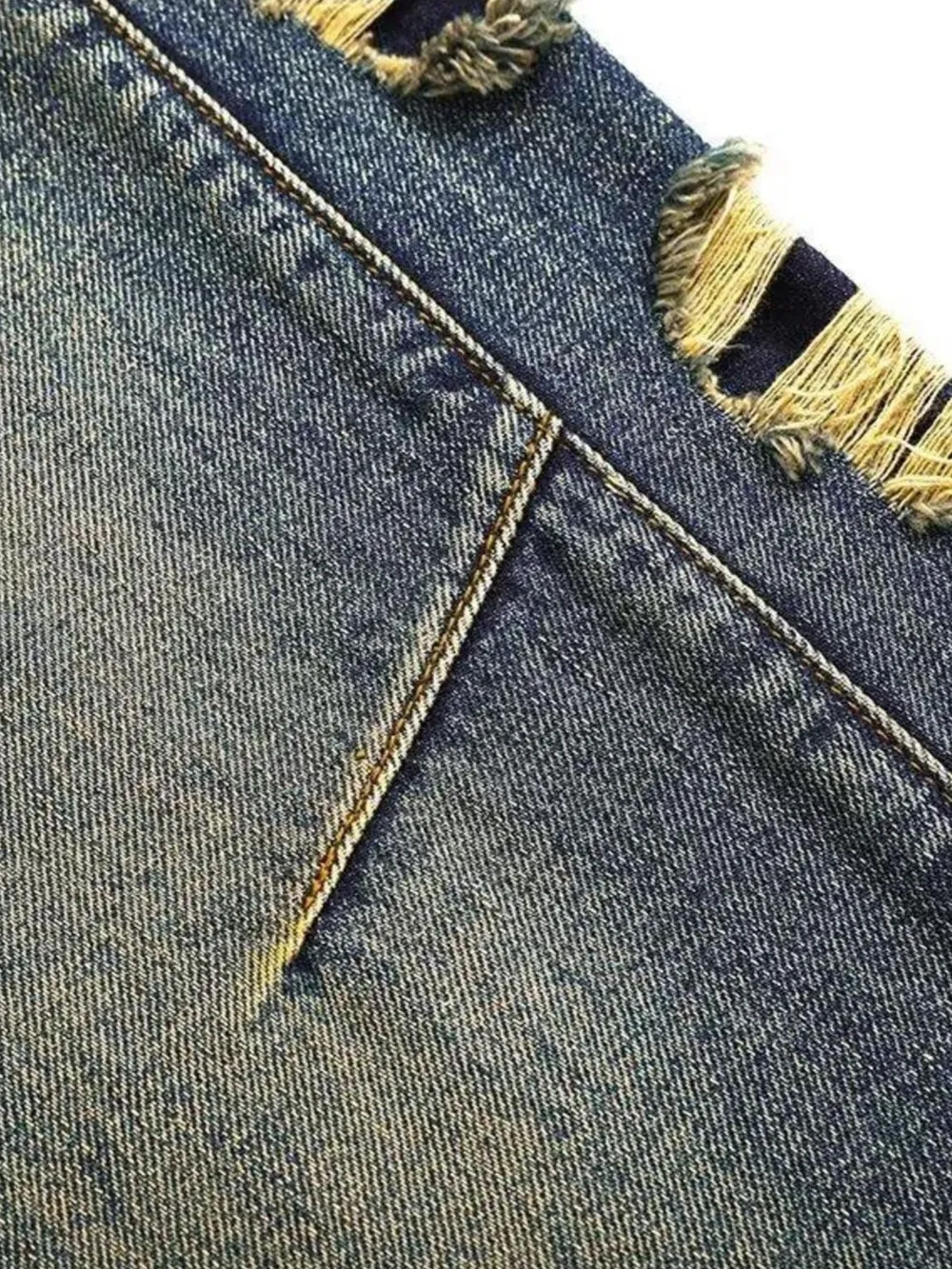 Men's Full Size Distressed Wide Leg Baggy Jeans Plus Size, image 9