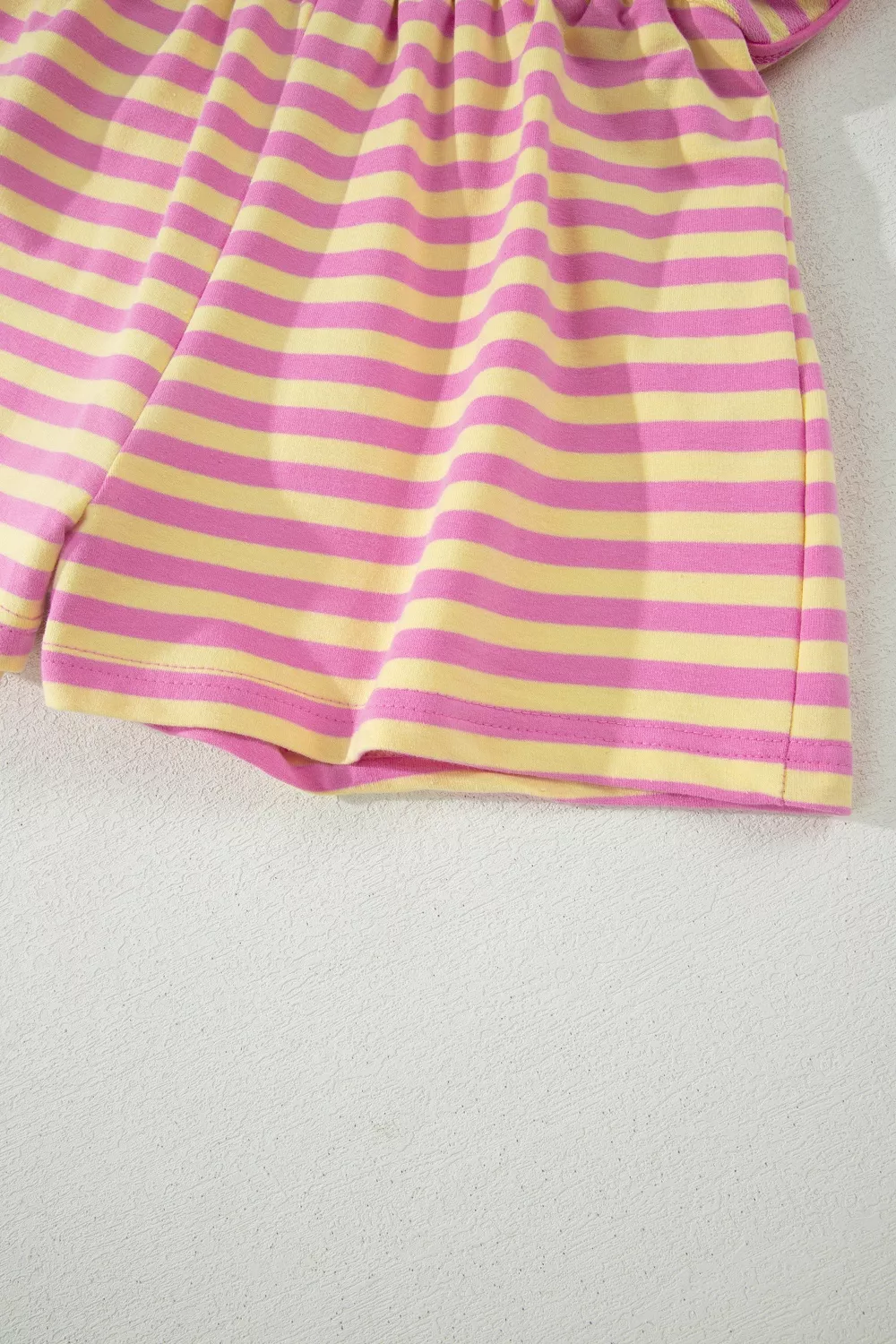 Striped Round Neck Tee and Shorts Casual Set, image 9