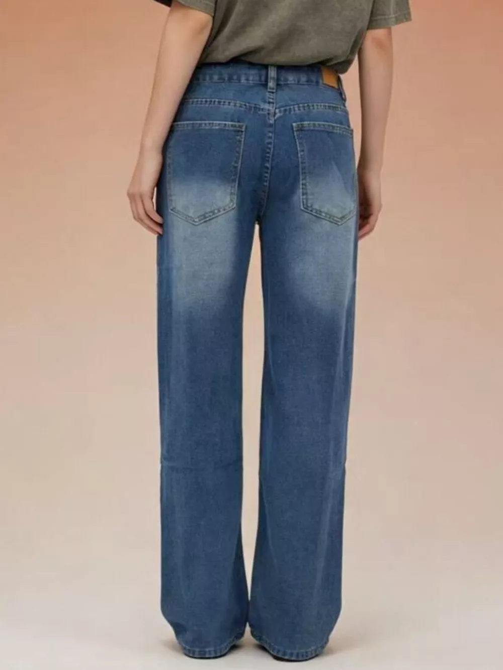 Vintage Wash Wide Leg Jeans, image 8