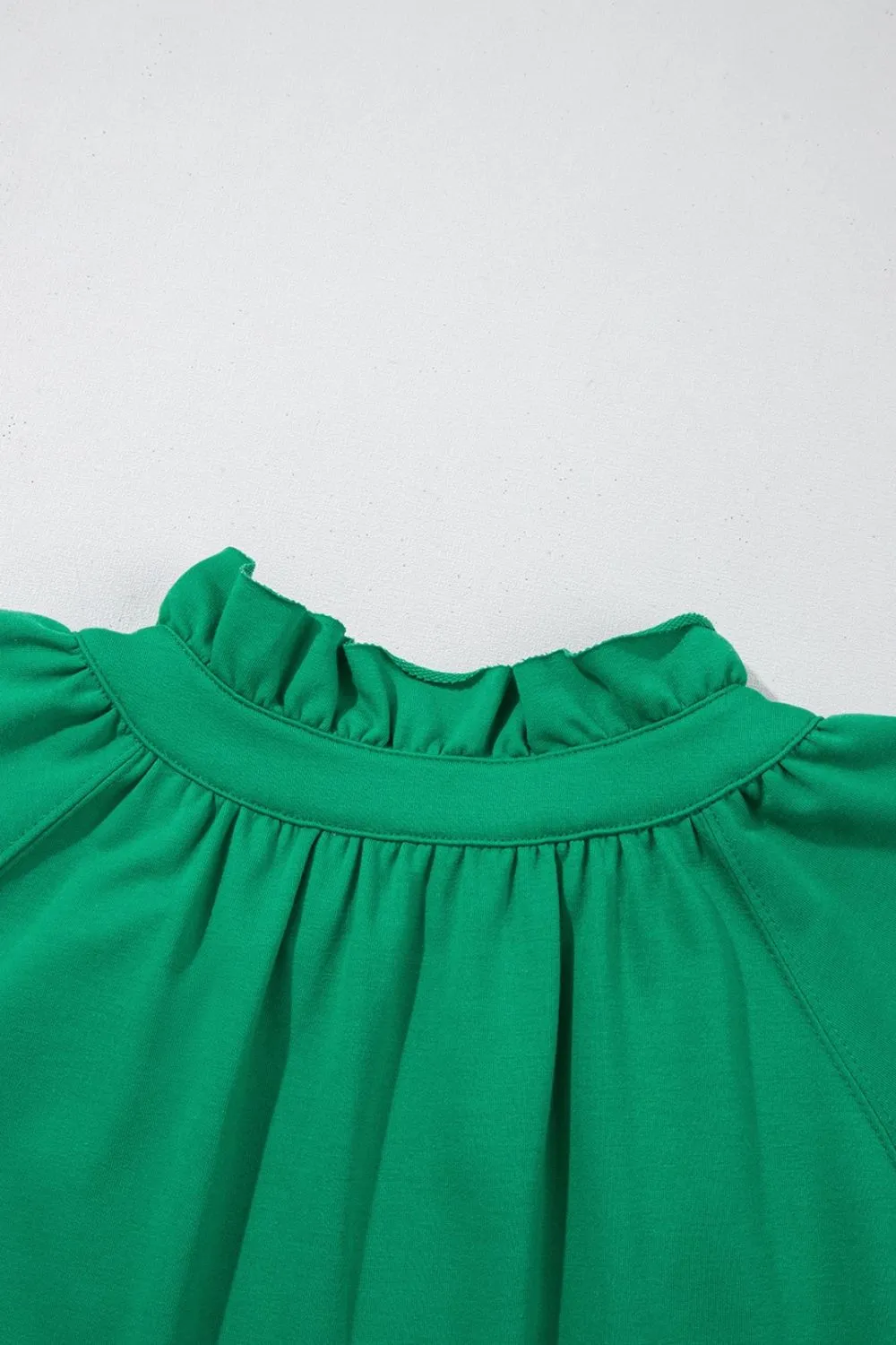 Frill Zip Front Puff Sleeve Top and Skort Set, image 6