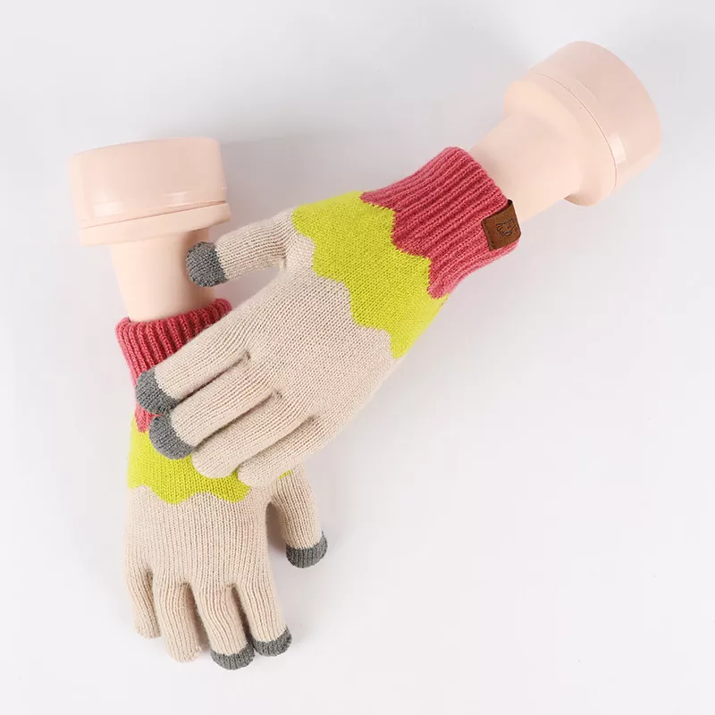 Colorful Knitted Touchscreen Gloves, image 3