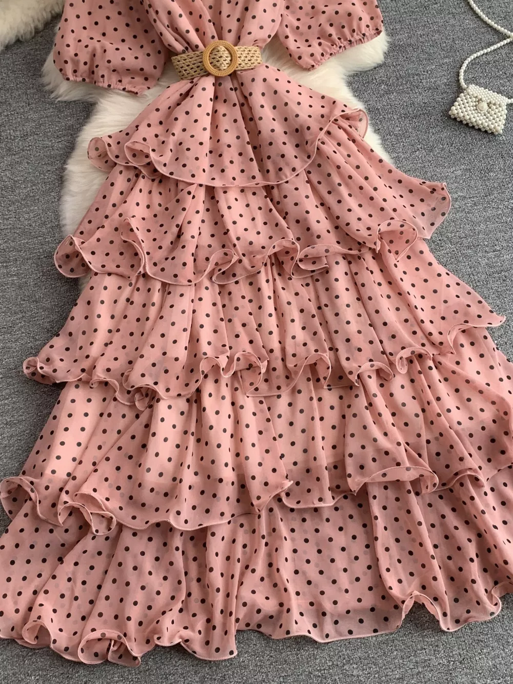 Polka Dot Ruffled Tiered Dress, image 18