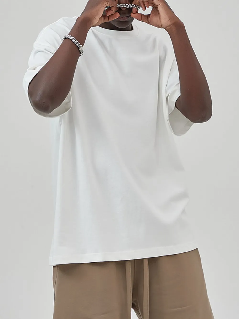 Men's Oversized Crew Neck T-Shirt, image 4