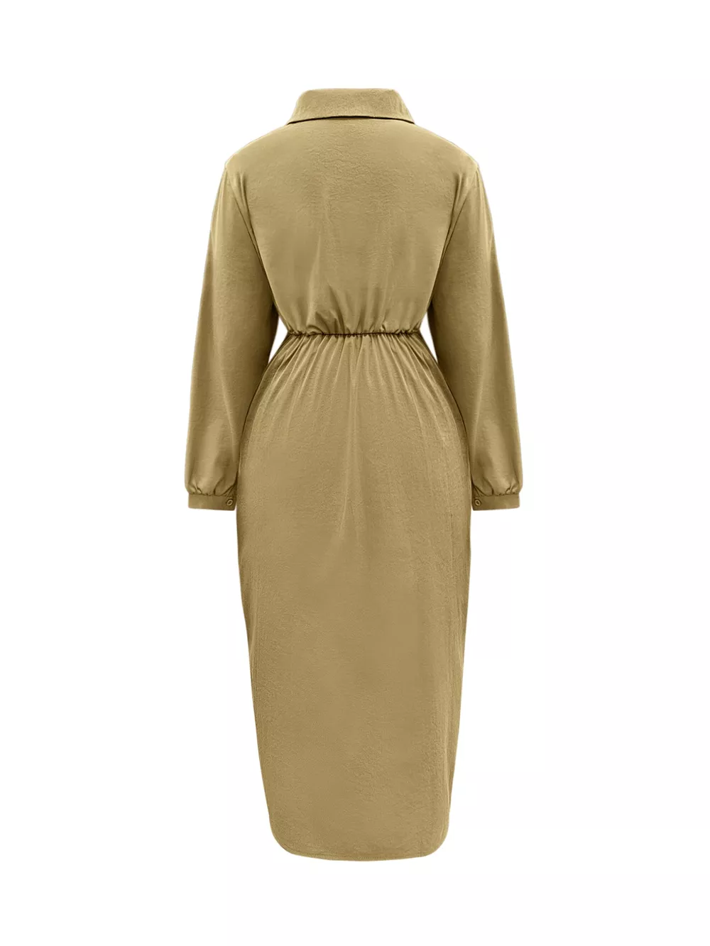 Plus Size Twist Front Split Midi Dress, image 2