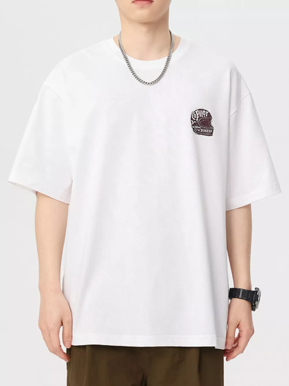 Men's Plus Size Graphic Round Neck Short Sleeve T-Shirt, image 5