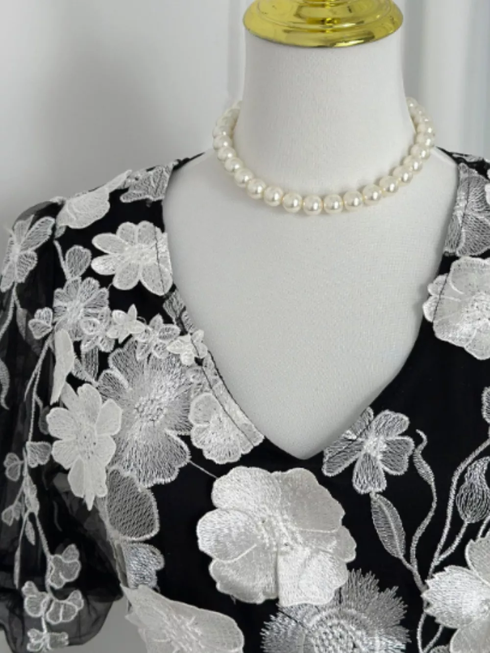 Plus Size Embroidered Floral V-Neck Mini Dress, image 29