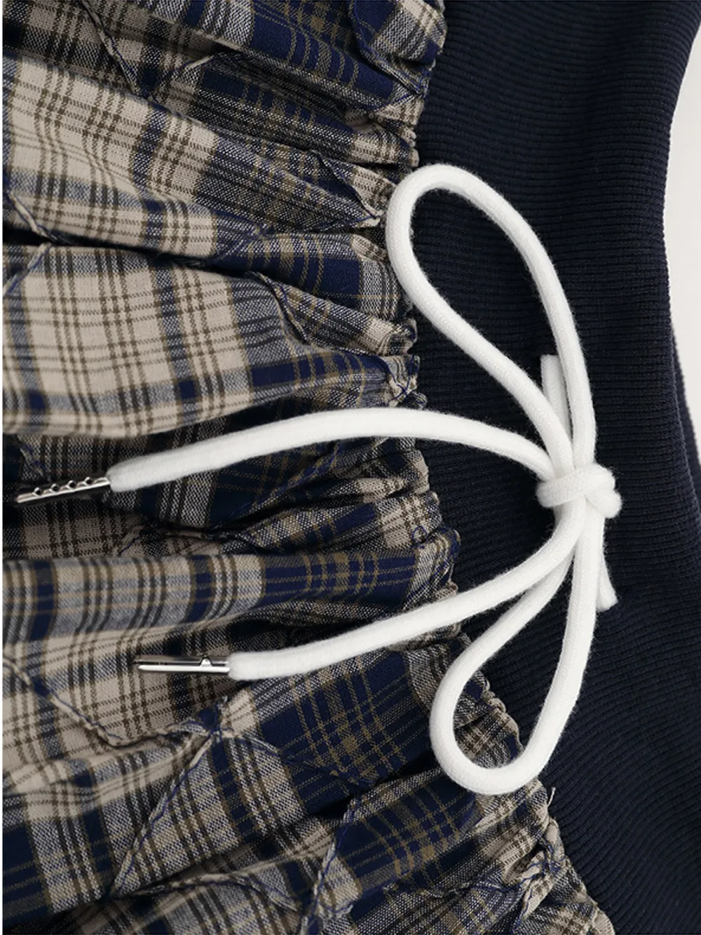 Drawstring Plaid Skort, image 3