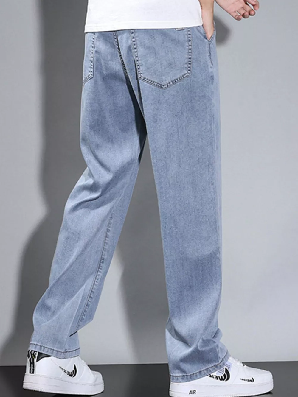Men's Loose Fit Washed Jeans, image 6