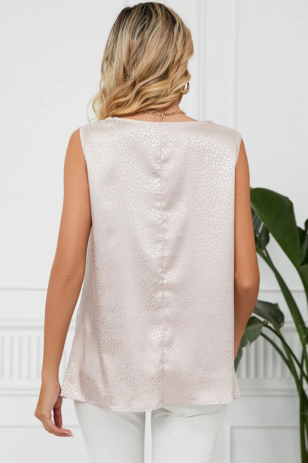 Ruched Cowl Neck Tank, image 2